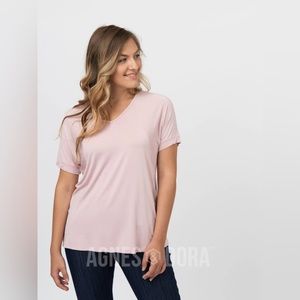 Agnes & Dora Love Top Heathered Rose